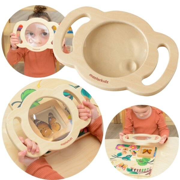 Medinis didinamasis stiklas dvigubu didinimu