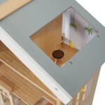 Medinis dviaukštis lėlių namelis su figūrėlėmis, baldais ir stalčiumi – Paveikslėlis 6