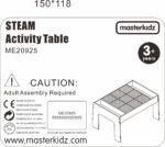 Medinis edukacinis stalas su kaišteliais, varžteliais ir krumpliaračiais