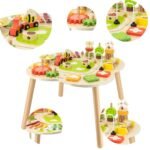 Medinis edukacinis staliukas su piramide