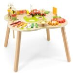 Medinis edukacinis staliukas su piramide, cimbolais ir krumpliaračiais – Paveikslėlis 10