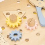 Medinis įrankių staliukas su kreidine lenta ir 27 priedais – Paveikslėlis 2