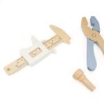 Medinis įrankių staliukas su kreidine lenta ir 27 priedais – Paveikslėlis 7