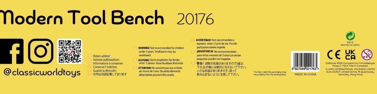 Medinis įrankių staliukas su kreidine lenta ir 27 priedais – Paveikslėlis 10