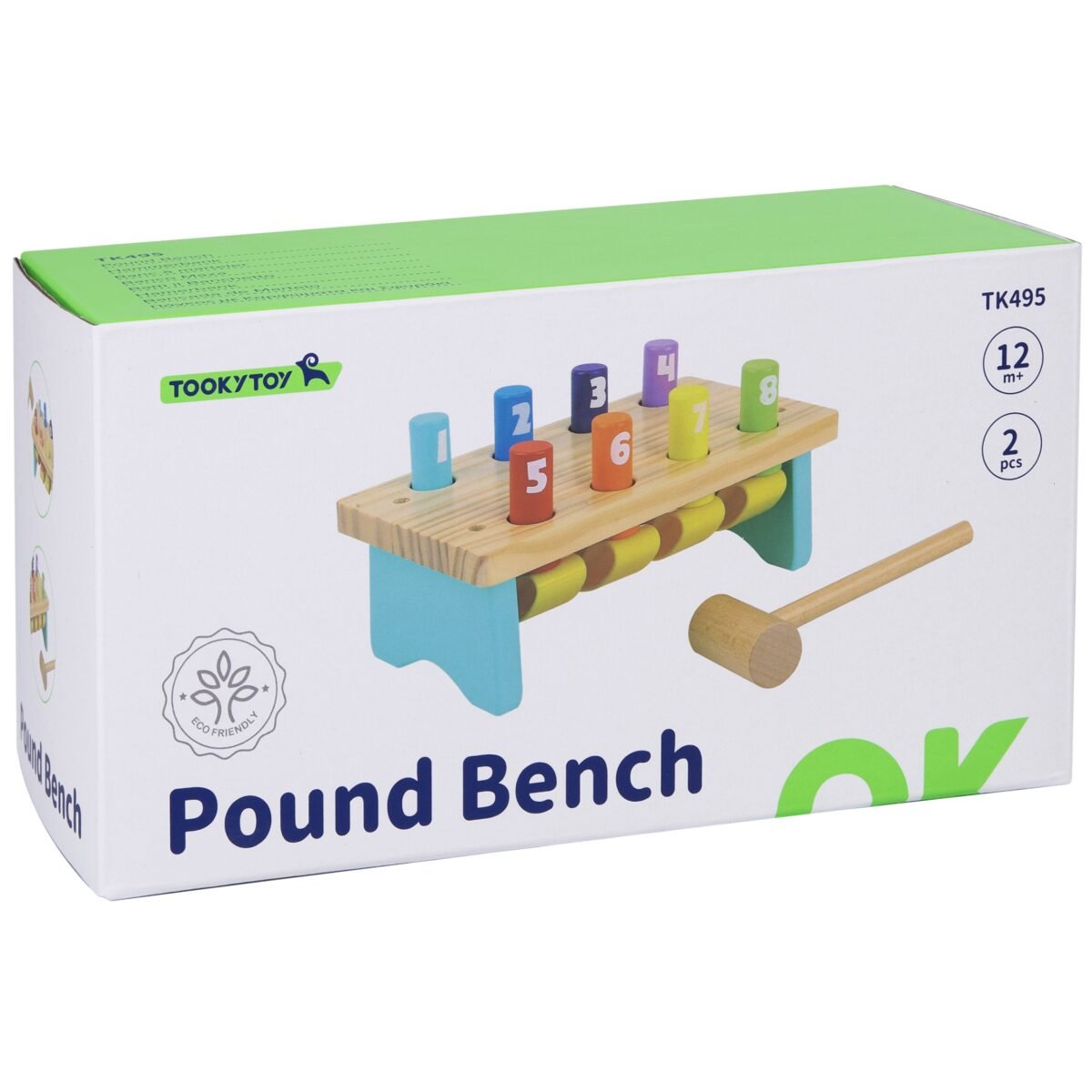 Medinis kalimo pagrindas su plaktuku ir spalvotais smeigtukais – Paveikslėlis 2