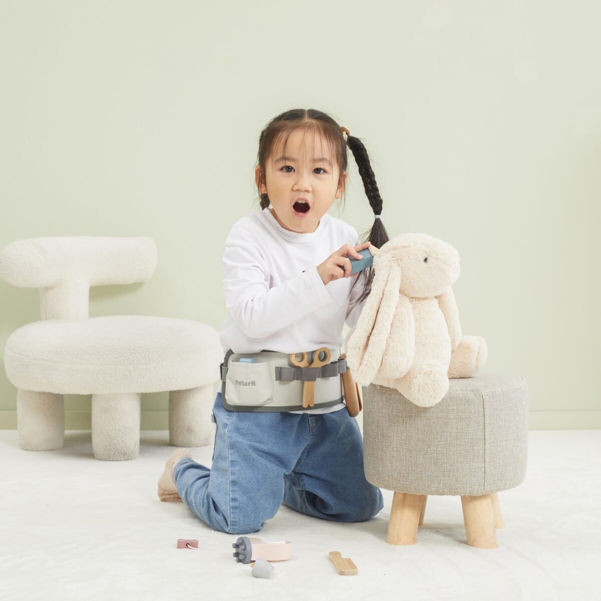 Medinis kirpėjo rinkinys su diržu – Paveikslėlis 9