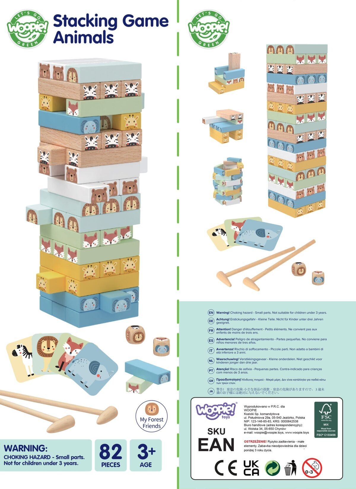 Medinis klibantis bokštas su gyvūnais – Paveikslėlis 21
