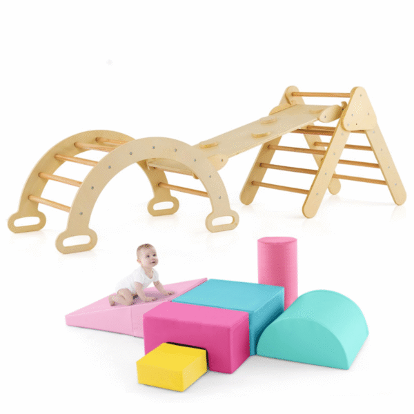 Medinis kopinėjimo rinkinys su 6 putplasčio blokais (Natūrali)