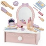 Medinis kosmetinis staliukas su aksesuarais