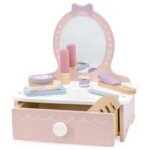 Medinis kosmetinis staliukas su aksesuarais – Paveikslėlis 4