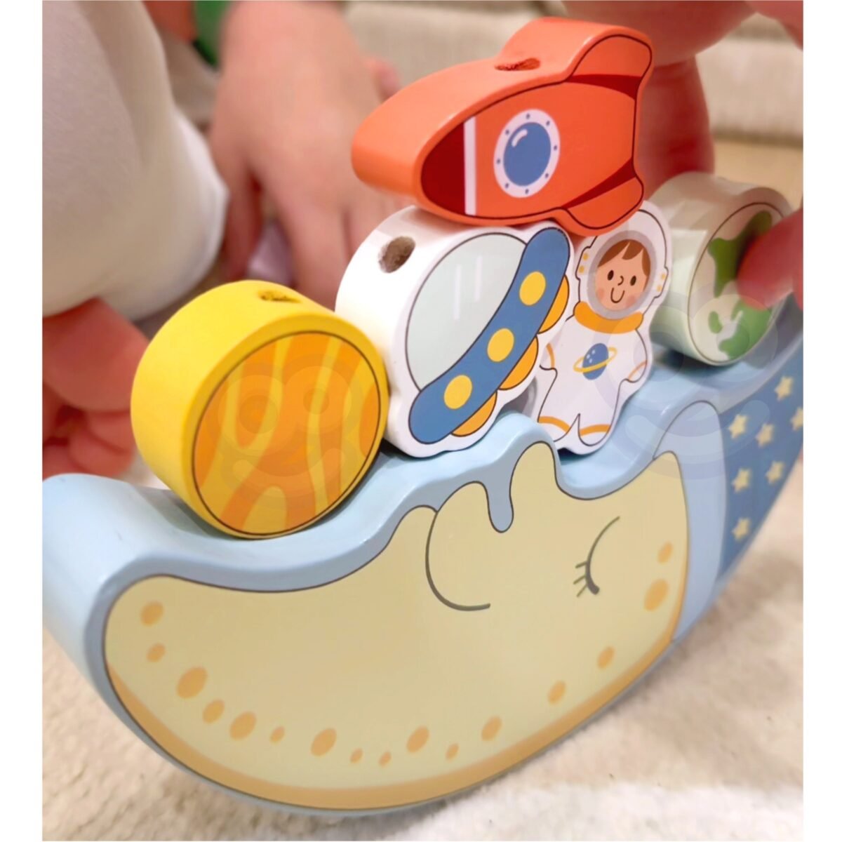 Medinis kosminis balansavimo ir vėrimo rinkinys miegantis mėnulis – Paveikslėlis 7