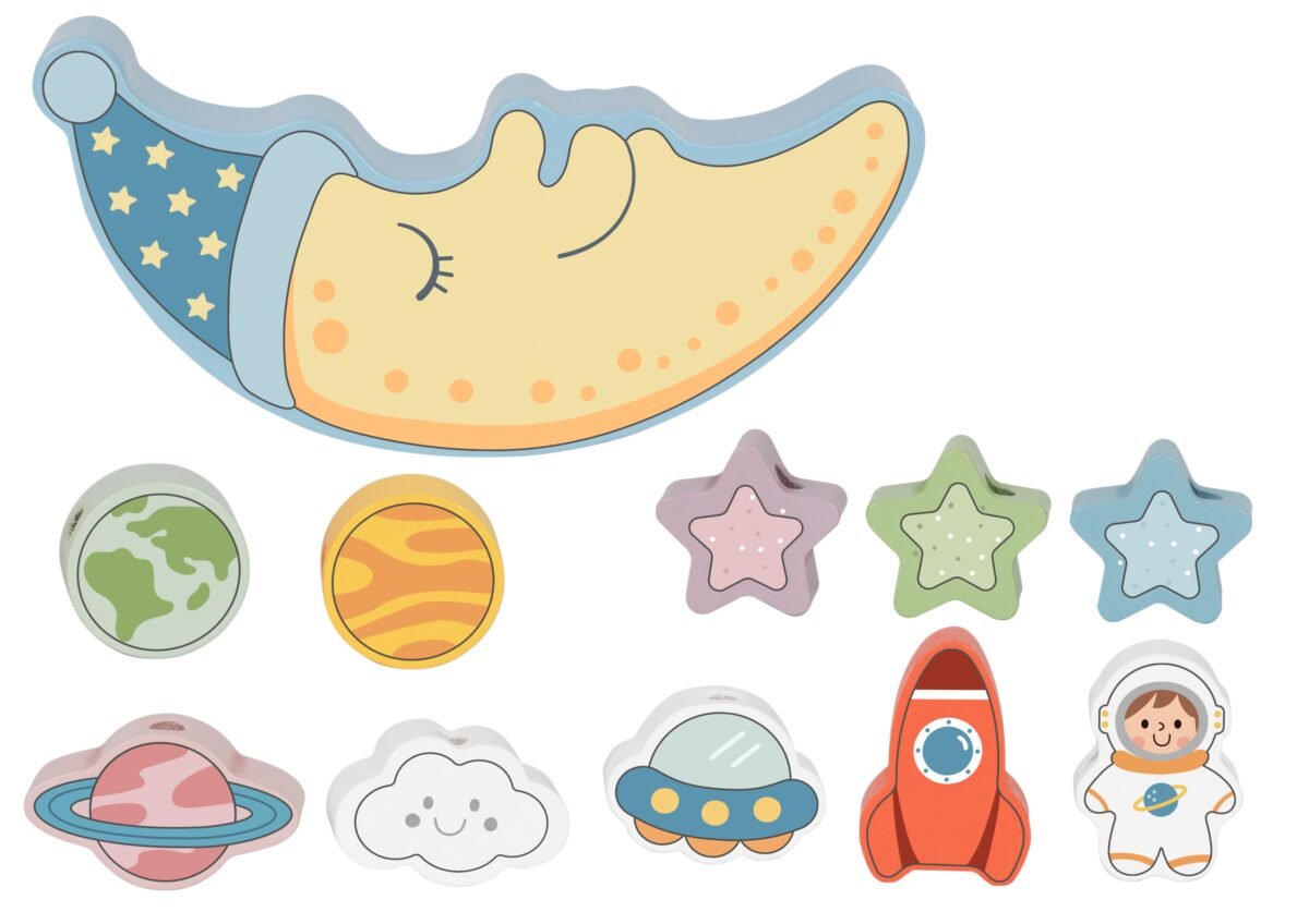 Medinis kosminis balansavimo ir vėrimo rinkinys miegantis mėnulis – Paveikslėlis 10