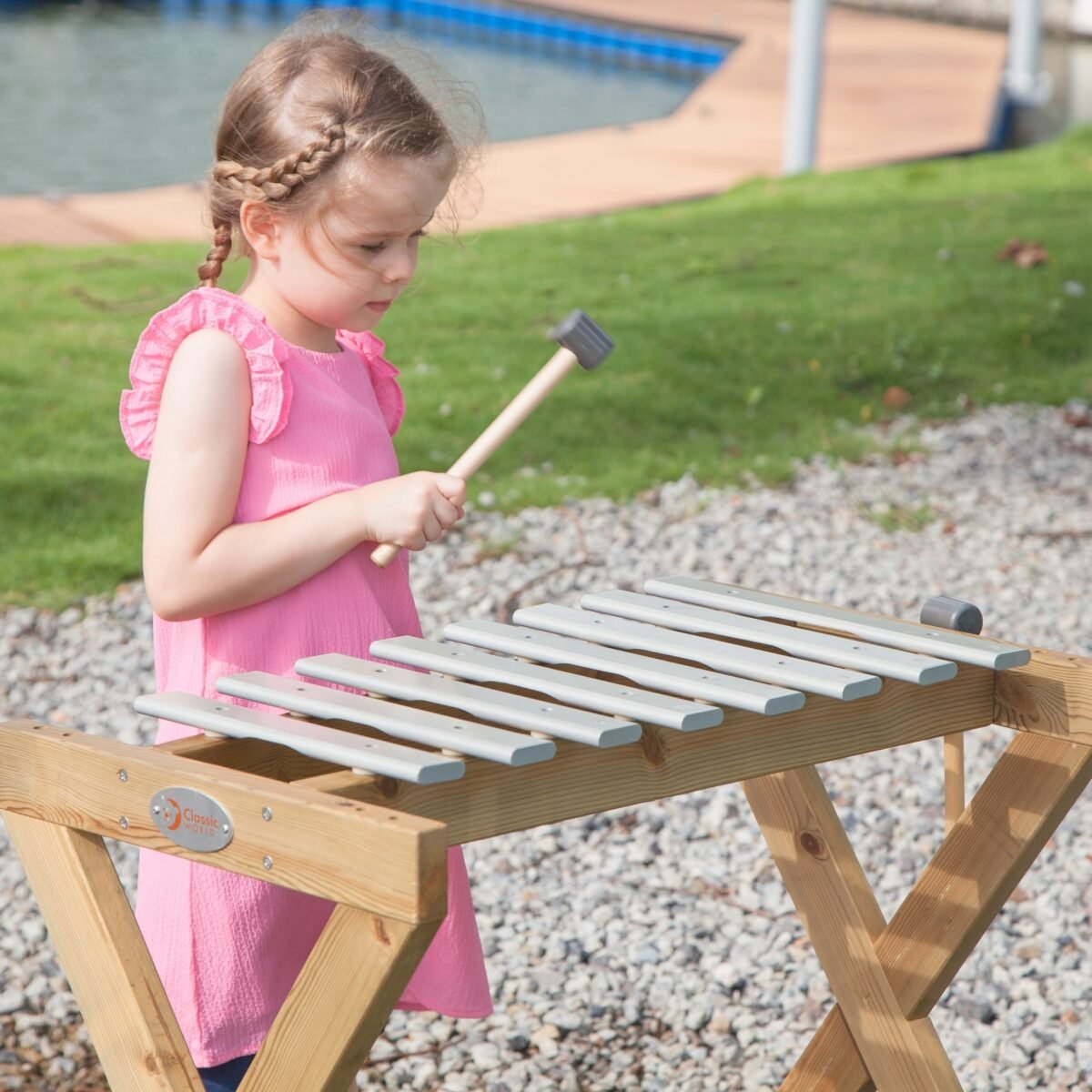 Medinis lauko metalofonas su lazdelėmis – Paveikslėlis 3