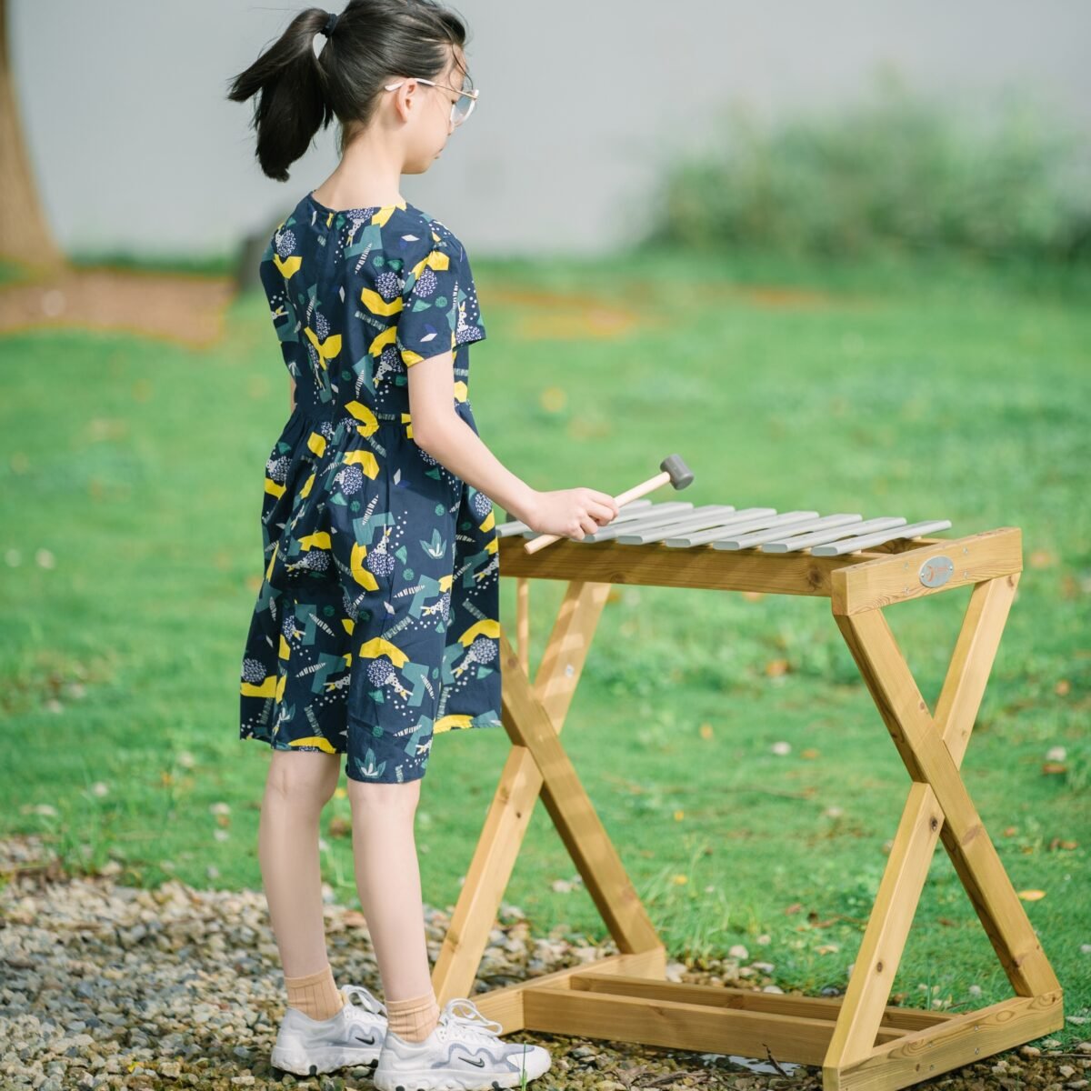 Medinis lauko metalofonas su lazdelėmis – Paveikslėlis 6