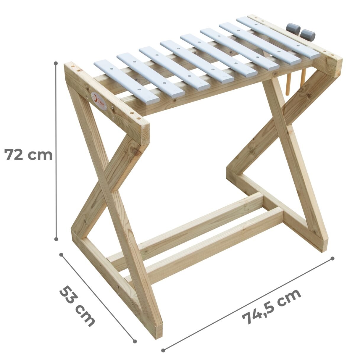 Medinis lauko metalofonas su lazdelėmis – Paveikslėlis 10