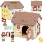 Medinis lavinamasis namelis su rakinamomis durelėmis