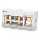 Medinis lavinamasis rinkinys su piramide ir kalimo žaislu poliarinio lokio motyvais – Paveikslėlis 13