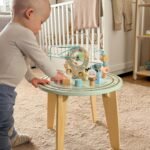 Medinis lavinamasis staliukas su motorikos kilpa ir rūšiuokliu – Paveikslėlis 5