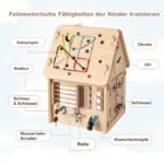 Medinis lavinamasis žaidimų namelis su 23 priedais ir daiktadėže (Natūrali)