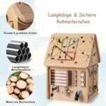 Medinis lavinamasis žaidimų namelis su 23 priedais ir daiktadėže (Natūrali)