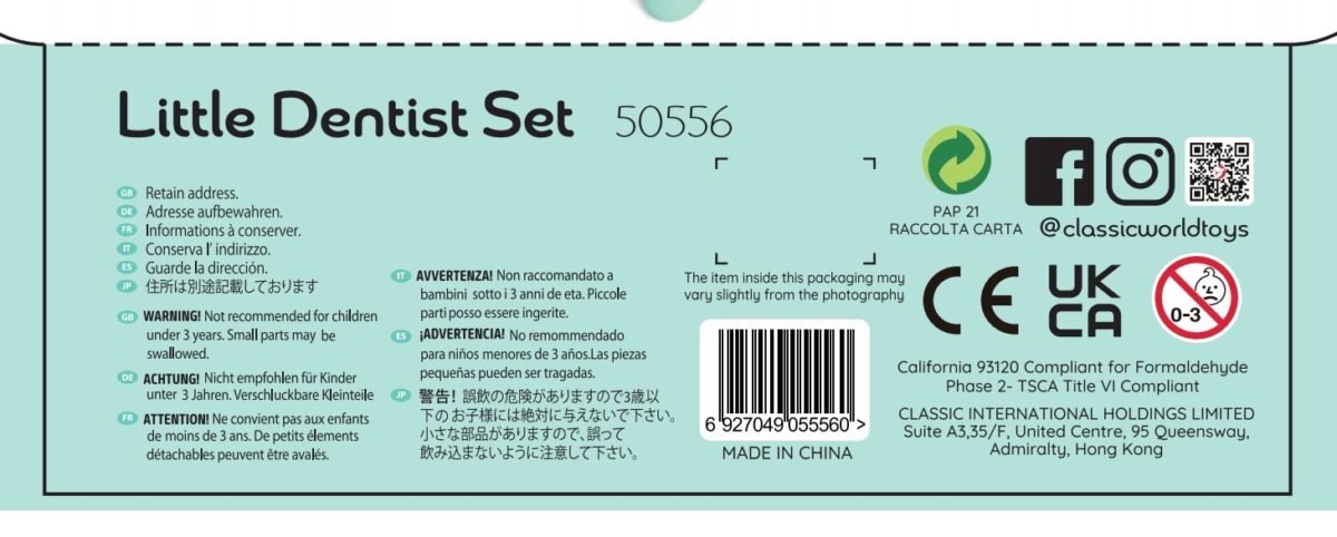 Medinis mažojo dantų gydytojo rinkinys su 18 priedų – Paveikslėlis 13