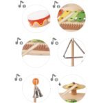 Medinis muzikos instrumentų rinkinys vaikams (9 dalių) – Paveikslėlis 7