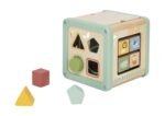 Medinis pastelinių spalvų veiklos kubas su figūrų rūšiuokliu – Paveikslėlis 17