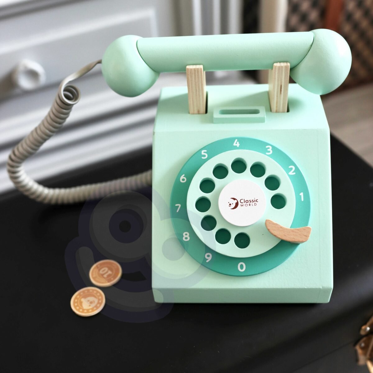 Medinis retro telefonas vaidmenų žaidimams, 4 dalių rinkinys – Paveikslėlis 5