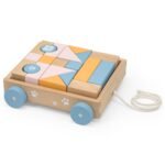 Medinis traukiamas vežimėlis su 20 kaladėlių – Paveikslėlis 2