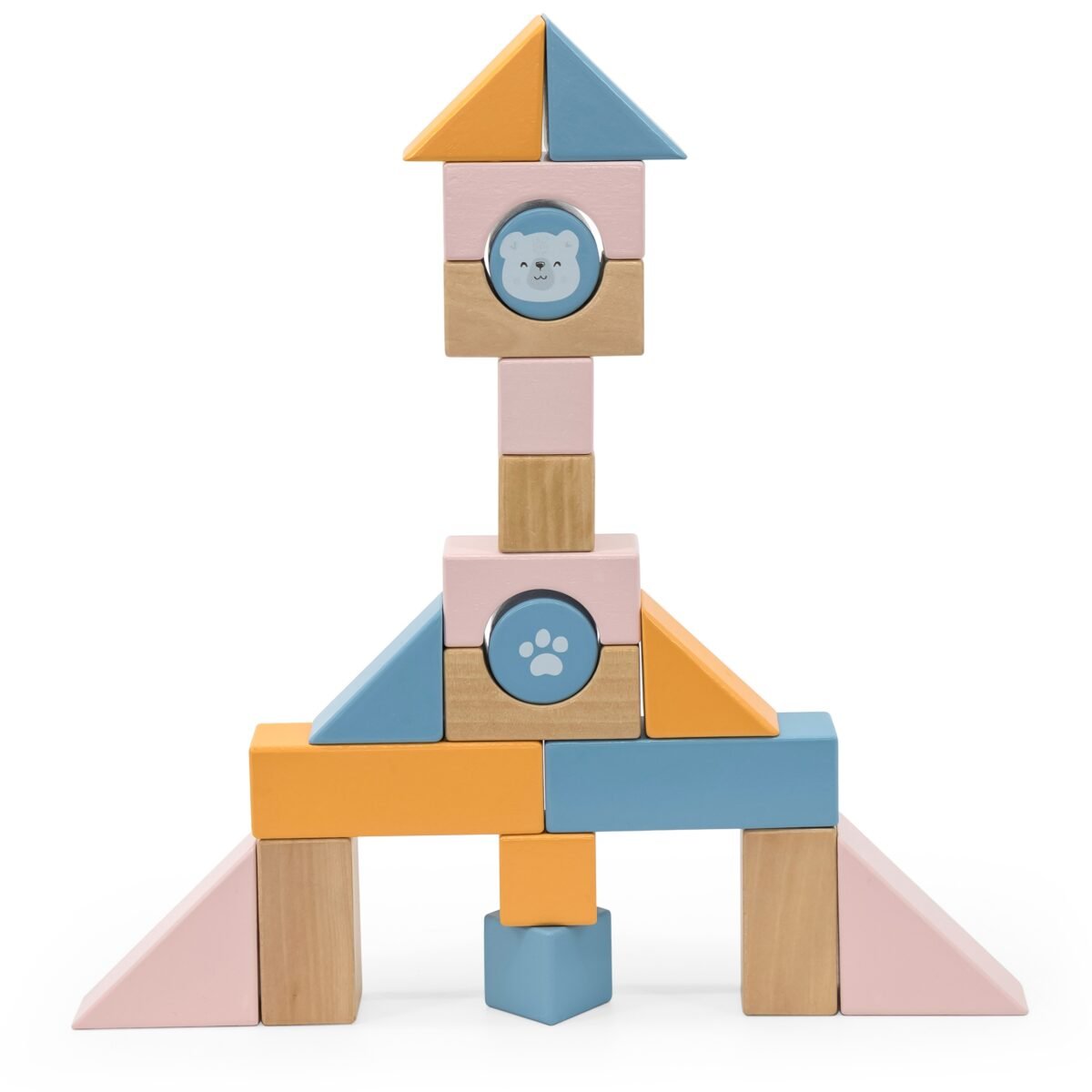 Medinis traukiamas vežimėlis su 20 kaladėlių – Paveikslėlis 3