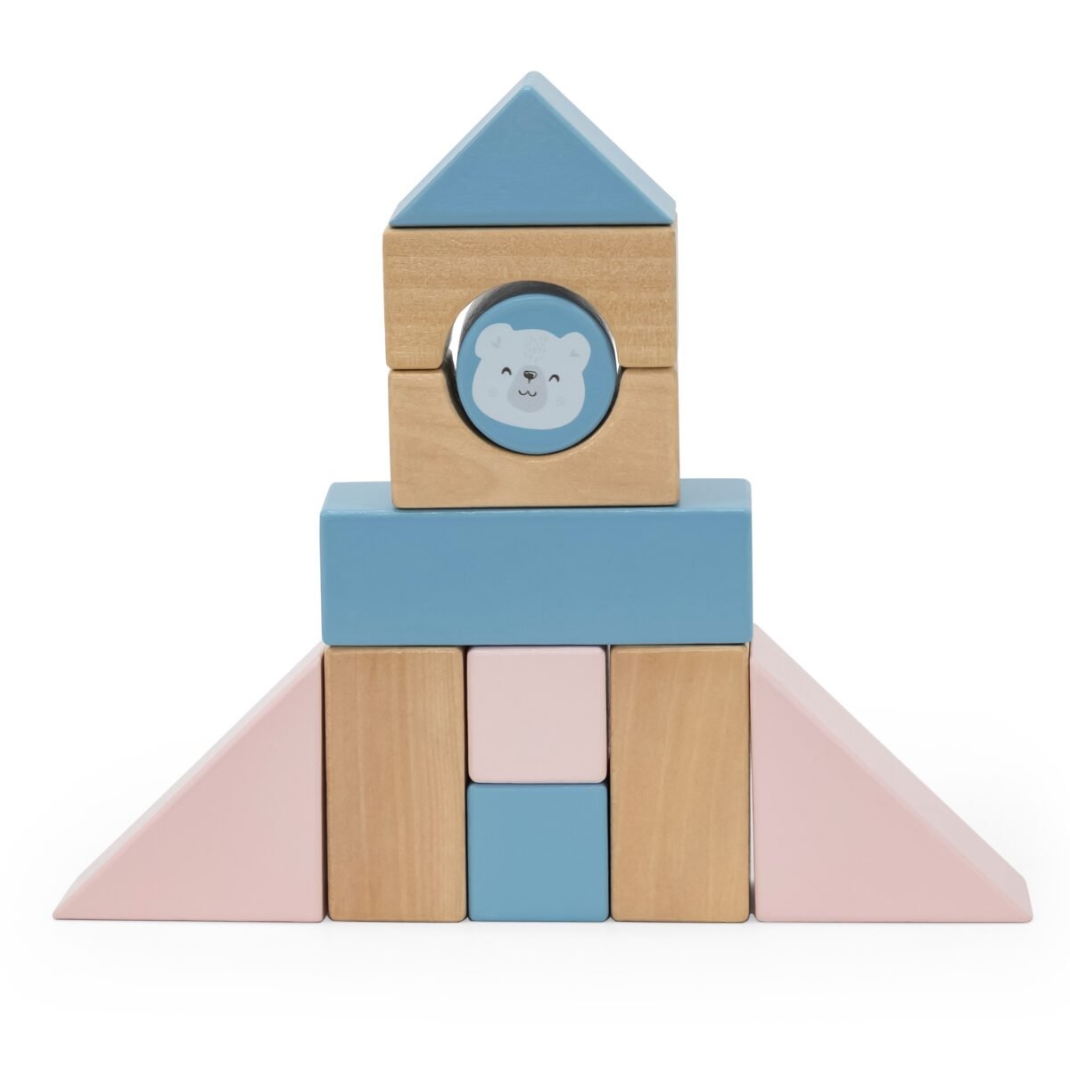 Medinis traukiamas vežimėlis su 20 kaladėlių – Paveikslėlis 4