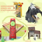 Medinis 100 dalių traukinukų rinkinys su magnetiniu kranu – Paveikslėlis 6