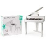 Medinis vaikiškas pianinas su kėdute ir natų knygele – Paveikslėlis 5