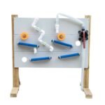 Medinis vandens ir smėlio žaidimų stovas su priedais