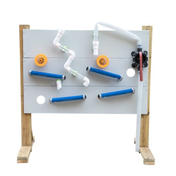 Medinis vandens ir smėlio žaidimų stovas su priedais
