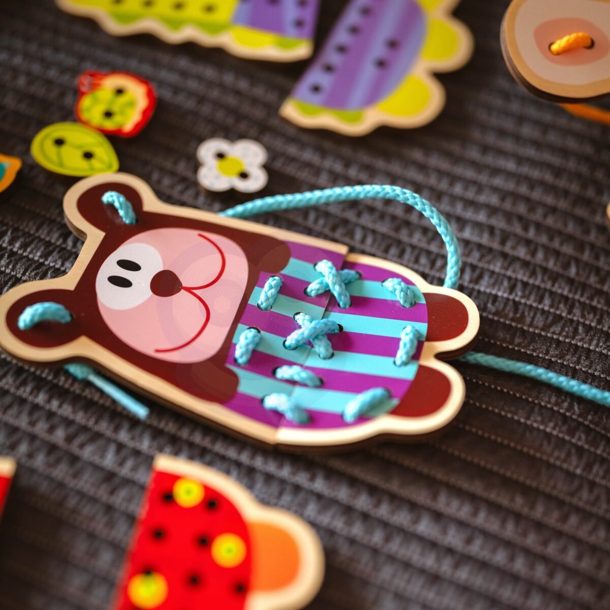 Medinis varstymo rinkinys su penkiais gyvūnėliais – Paveikslėlis 7