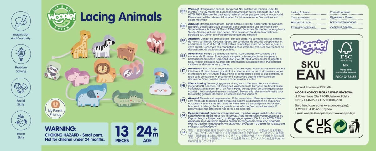 Medinis vėrimo žaidimas su zoologijos sodo gyvūnėliais, 13 dalių – Paveikslėlis 16