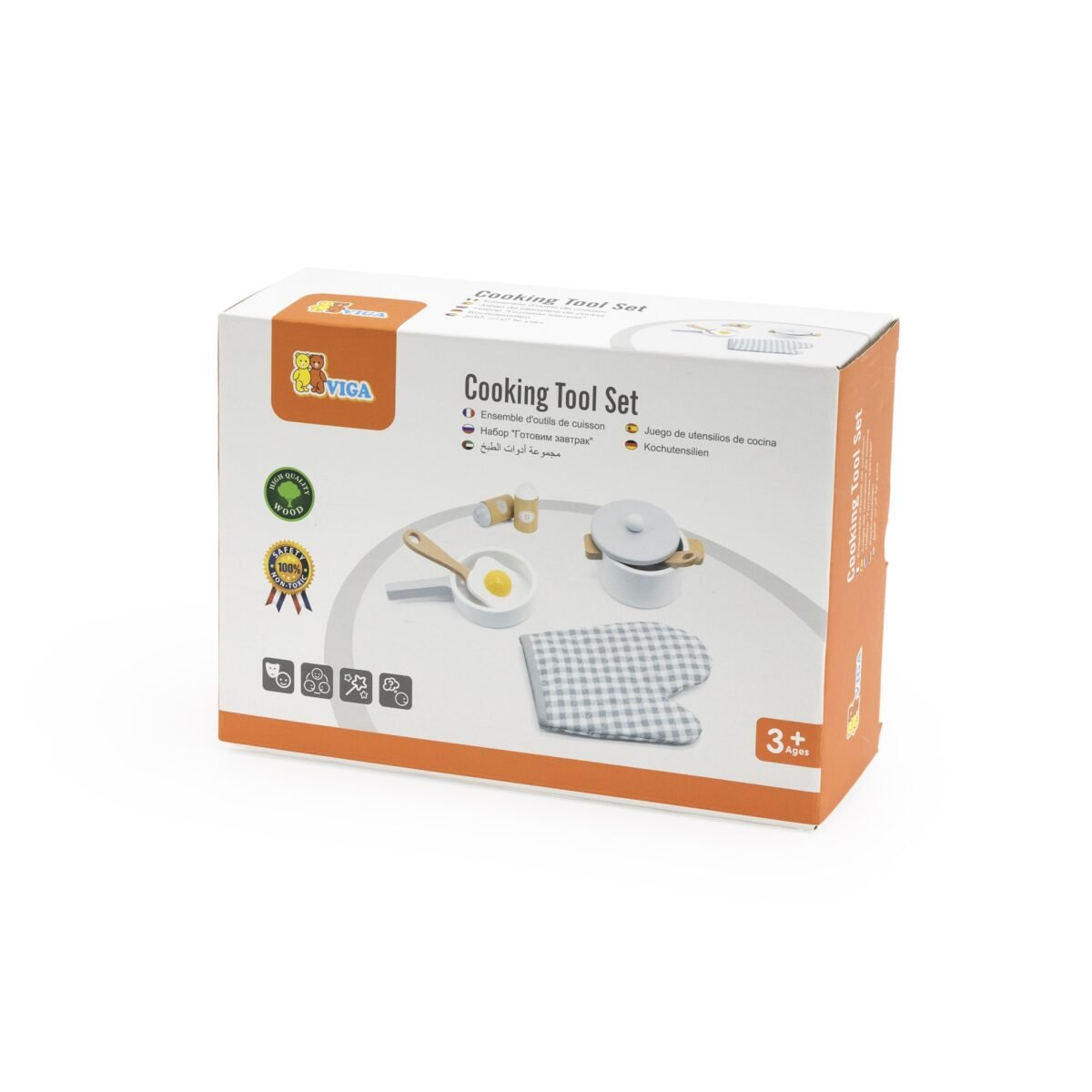 Medinis virtuvės žaidimų rinkinys su kepimo pirštine – Paveikslėlis 3