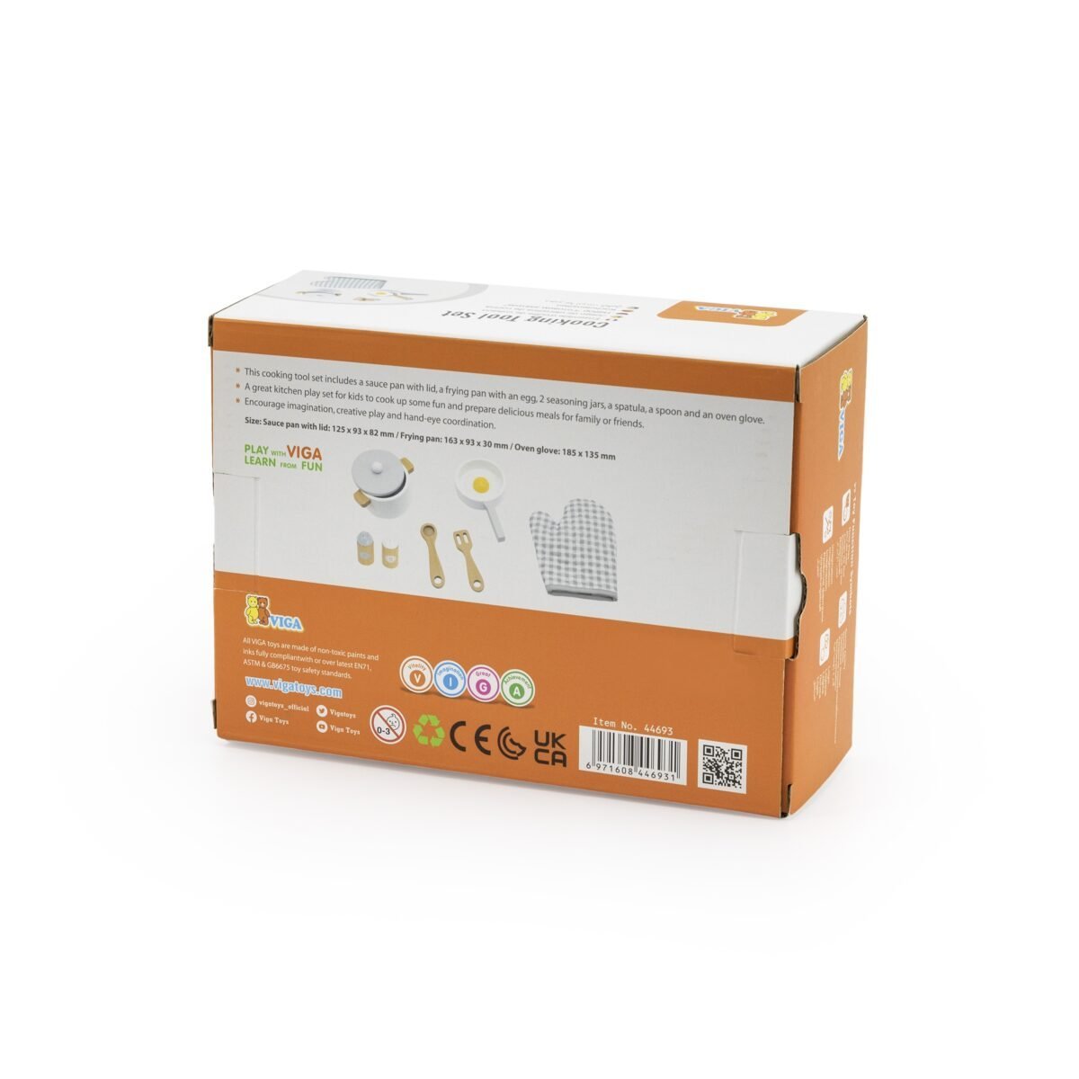 Medinis virtuvės žaidimų rinkinys su kepimo pirštine – Paveikslėlis 4