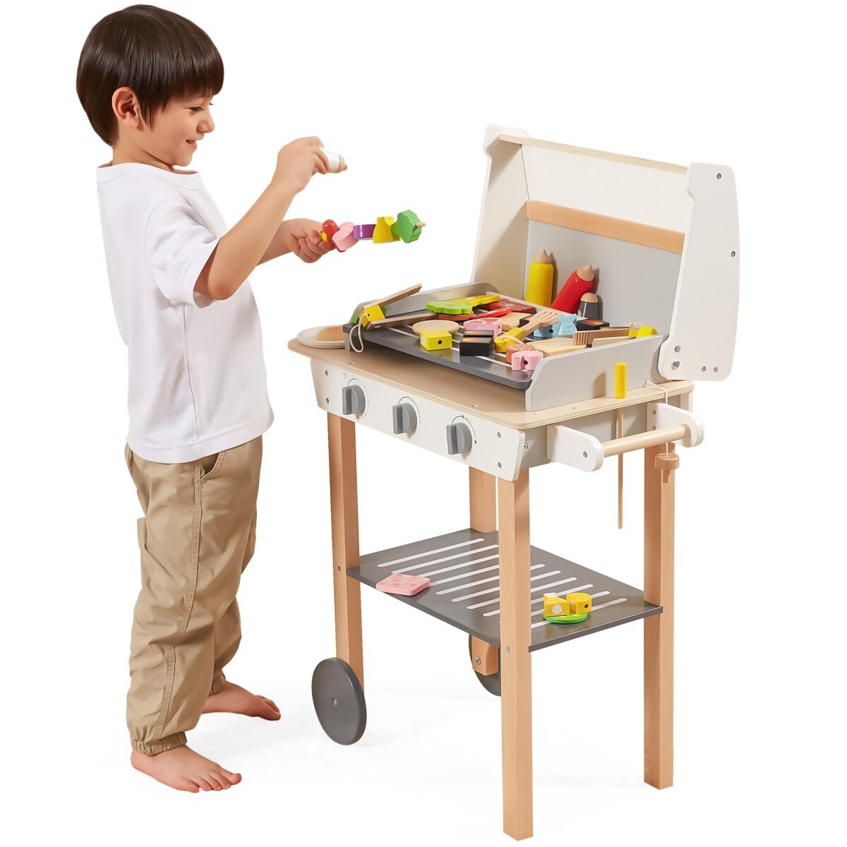 Medinis žaidimų grilis vaikams su 47 priedais – Paveikslėlis 13