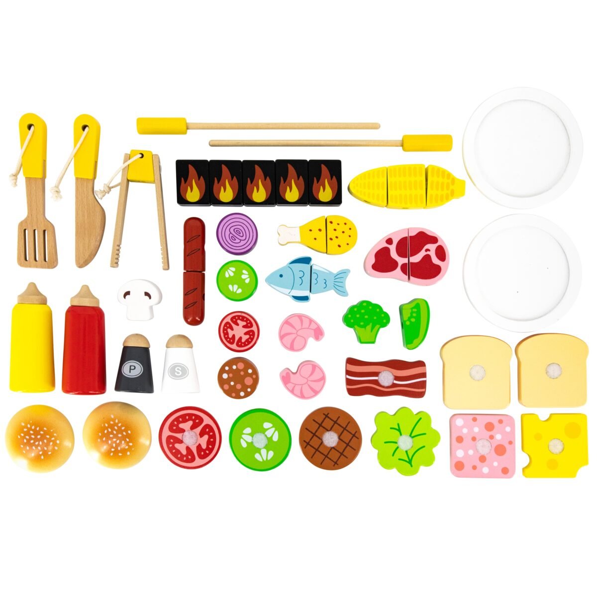 Medinis žaidimų grilis vaikams su 47 priedais – Paveikslėlis 9