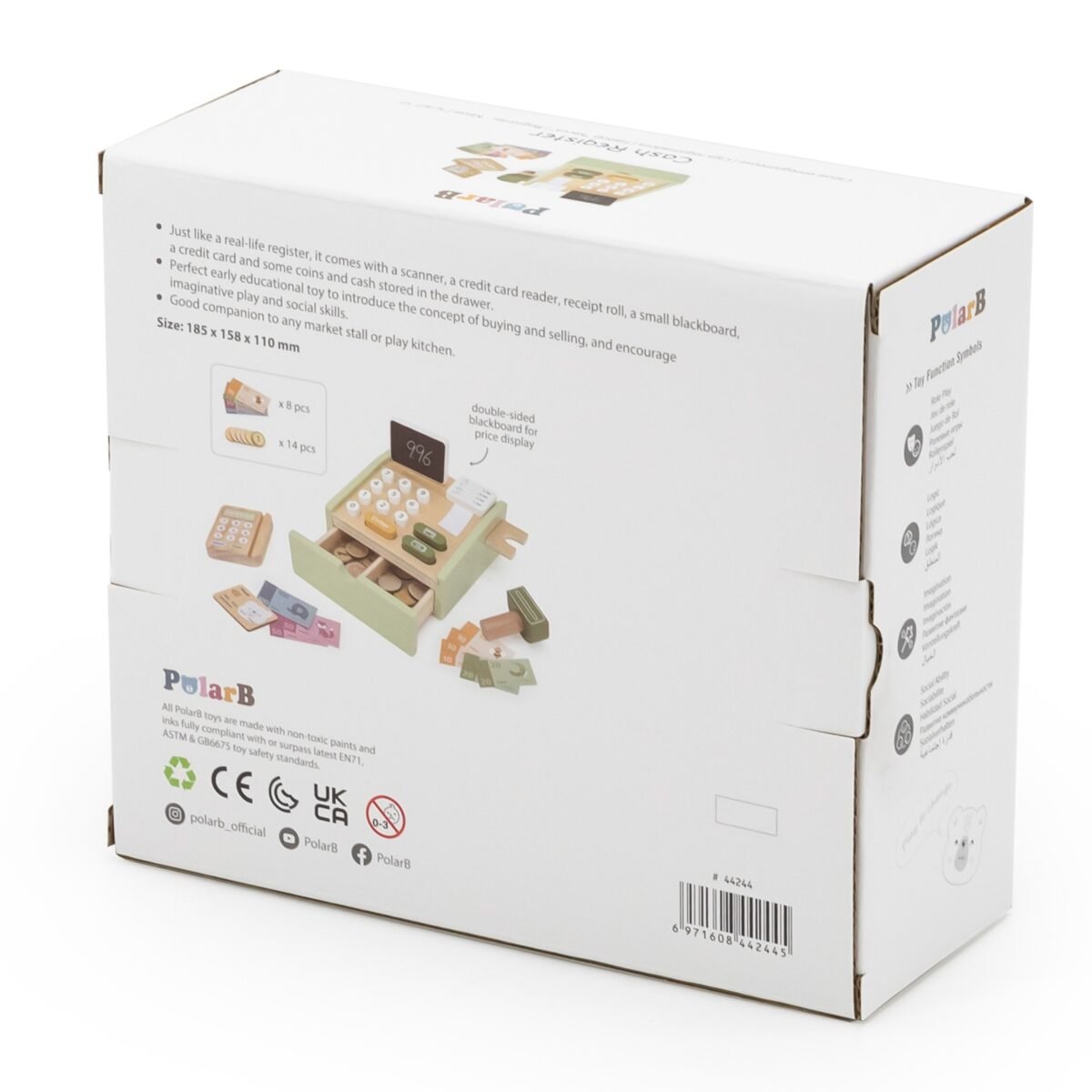 Medinis žalias kasos aparatas su priedais – Paveikslėlis 5