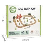 Medinis zoologijos sodo traukinio rinkinys su gyvūnais, 60 dalių – Paveikslėlis 6