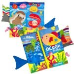 Medžiaginė šlamanti knygelė su jūros gyvūnų uodegėlėmis – Paveikslėlis 4