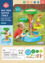 Medžio formos vandens ir smėlio staliukas 2 viename su priedais – Paveikslėlis 8