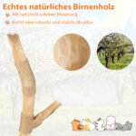 Medžio masyvo kačių draskyklė su trimis pliušinėmis guoliavietėmis (Balta) – Paveikslėlis 3