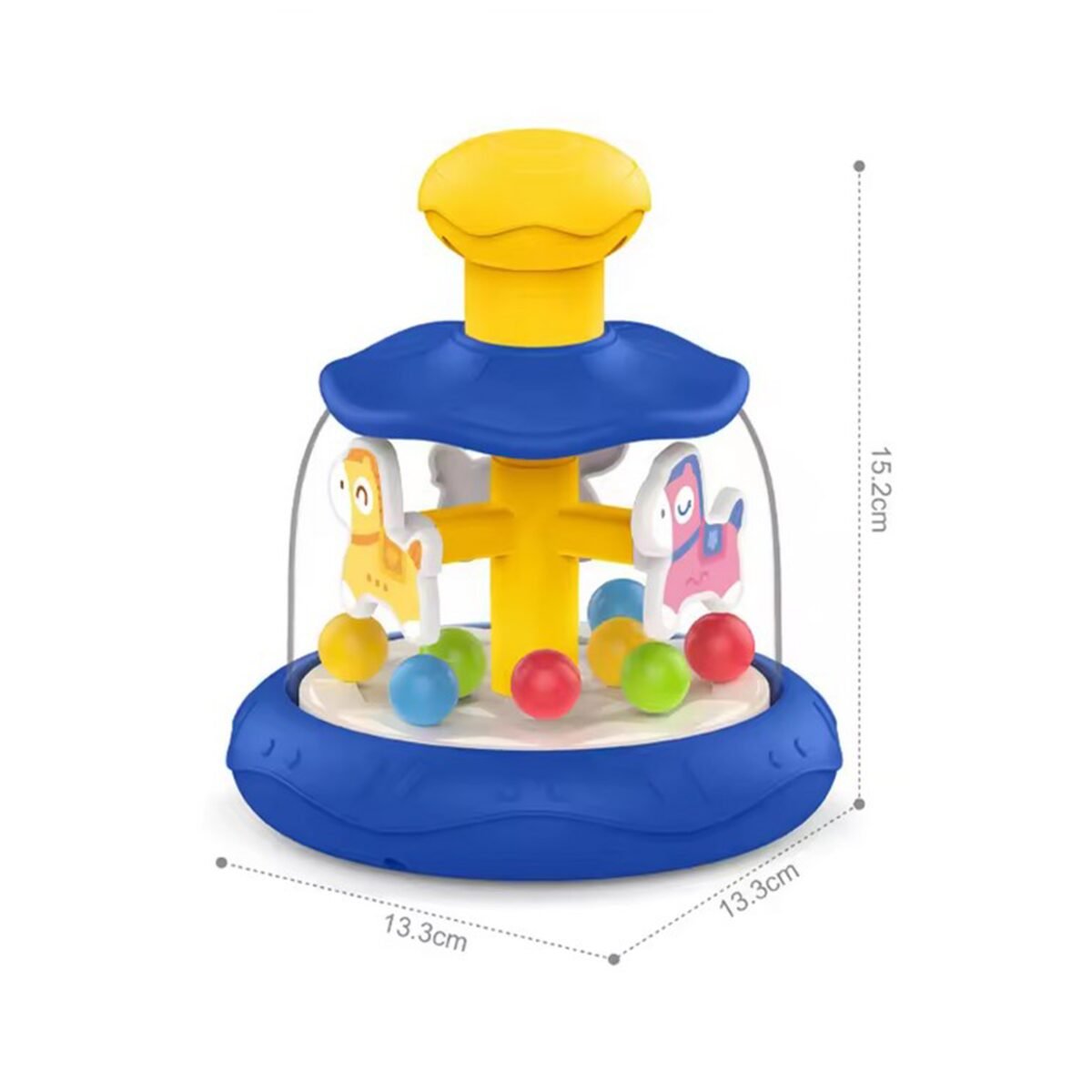 Vaikiška karuselė su besisukančiais arkliukais ir kamuoliukais – Paveikslėlis 5