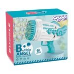 Mėlynas 91 angos muilo burbulų pistoletas su LED ir skysčiu – Paveikslėlis 6