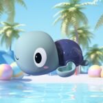 Mėlynas užsukamas plaukiojantis vėžliukas maudynėms – Paveikslėlis 4