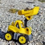 Mini krautuvas smėliui su minkštais ratukais